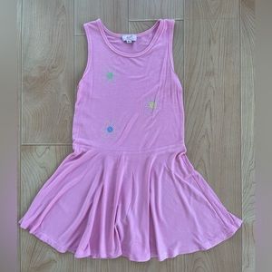 Sofi Girls Pink Flower Tank Swing Dress